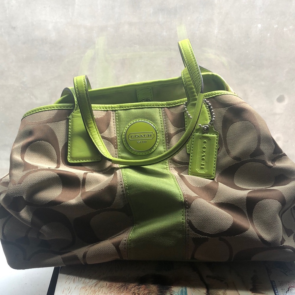 Coach Bag with Lime detail